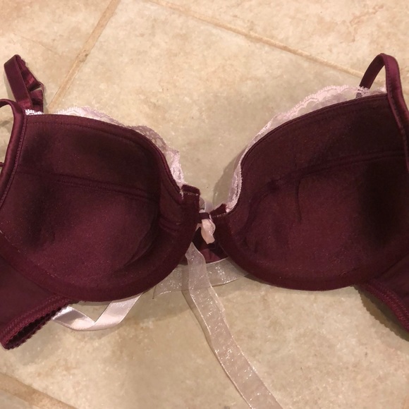 Red & Pink Lacy B-Line by Beau Bra 34B - Picture 5 of 5